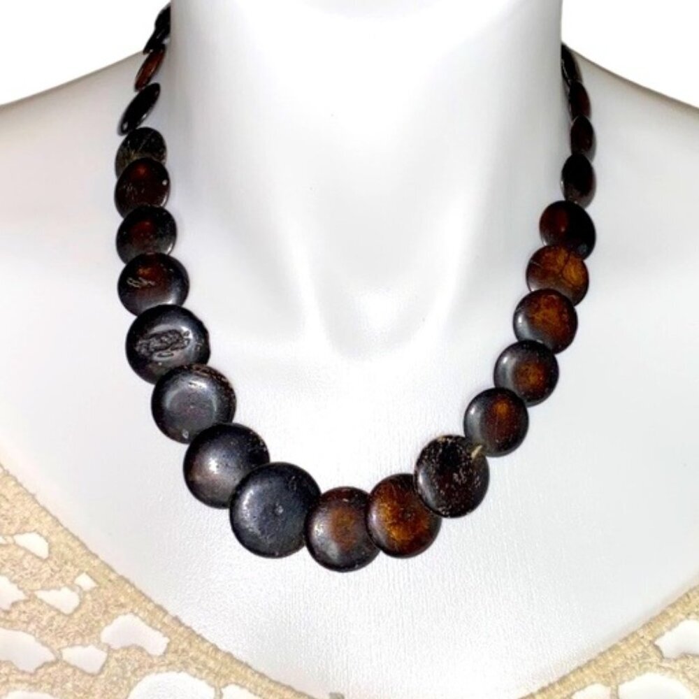 Vintage Coin Beaded Necklace
